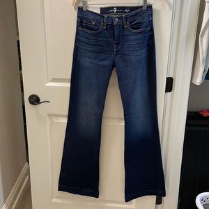 NEW! For All Mankind dark wash flare jeans